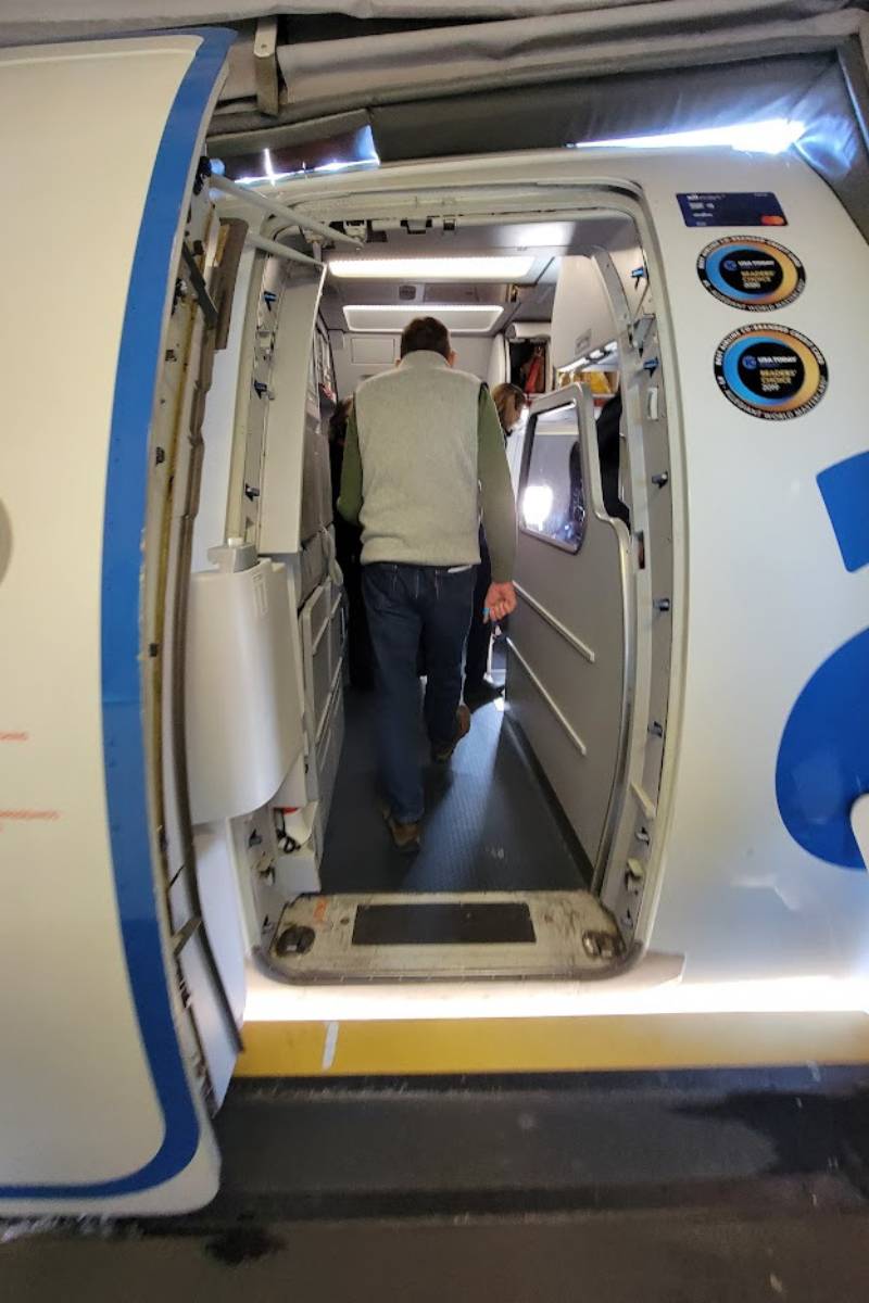 traveling with an ostomy, boarding a plane
